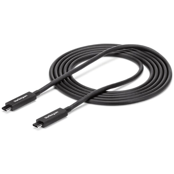 Startech 2m Thunderbolt 3 Cable 40Gbps USB-C Black High Speed