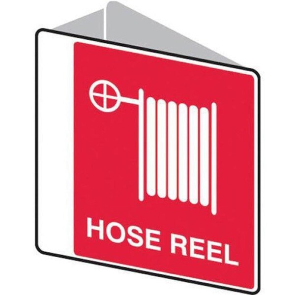 Trafalgar Double Sided Fire Sign Hose Reel 225x225mm