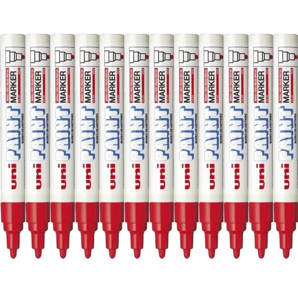 Uni-Ball PX-20 Paint Marker Bullet Tip 2.2mm Red UNI PX20 Box 12