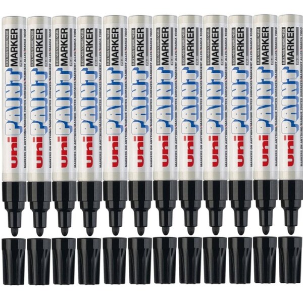 Uni-Ball PX20 Paint Marker Bullet Tip 2.2mm Black Box 12