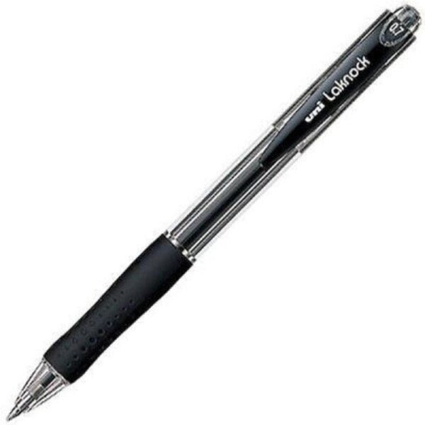 Uni-Ball Sn100 Laknock Retractable Ballpoint Pen Fine 0.7Mm Black