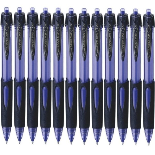 Uni-Ball SN220 Power Tank Retractable Ballpoint Pen Medium 1.0mm Blue Box 12
