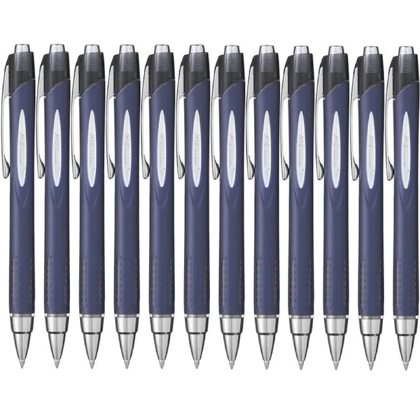 Uni-Ball SXN-217 Jetstream Retractable Rollerball Pen Fine 0.7mm Black Box 12