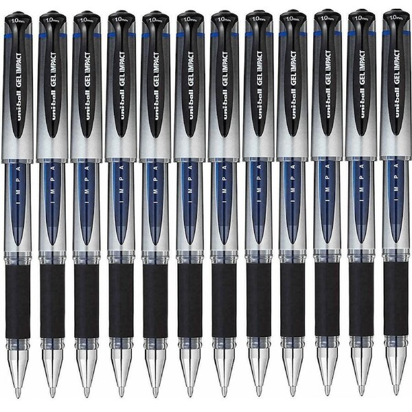 Uni-Ball UM-153 Signo Broad Gel Impact Ink Pen 1.0mm Blue Box 12