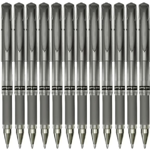 Uni-Ball UM-153 Signo Broad Gel Ink Pen 1.0mm Metallic Silver Box 12