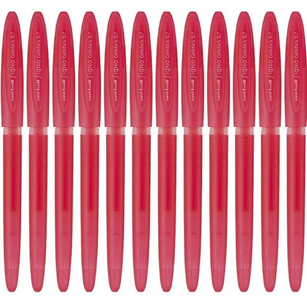 Uni-Ball UM-170 Signo Gelstick Rollerball Pen 0.7mm Red Box 12