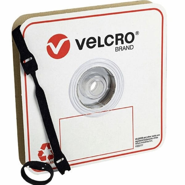 Velcro Brand One-Wrap Cable Strap Ties 25x200mm Black Roll 100