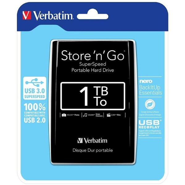Verbatim Mobile Hard Drive 1TB