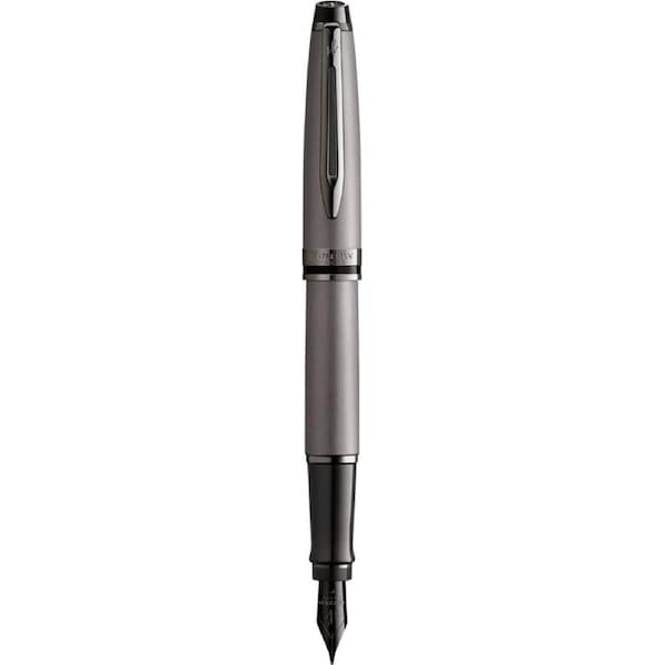 Waterman Expert Metallic Silver Lacquer Ruthenium Trim Fountain Pen Gift Box