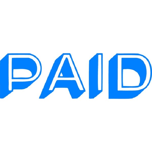 Xstamper Cx-Bn 1357 Message Stamp Paid Blue
