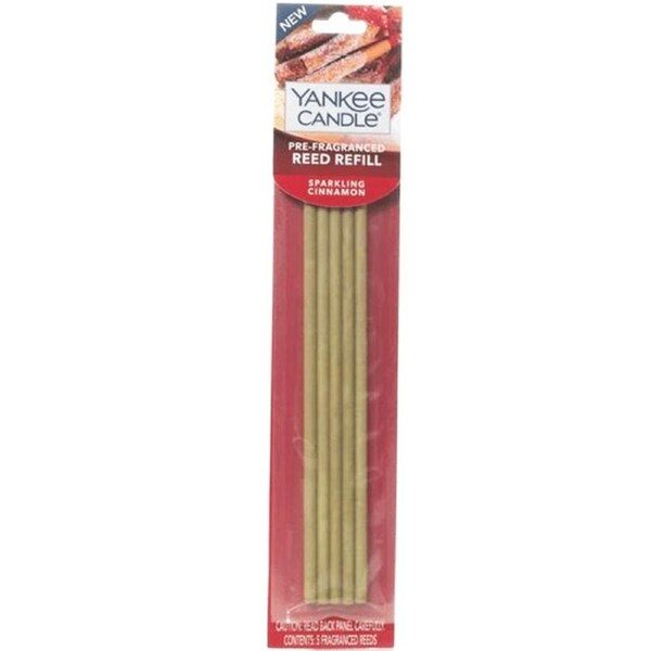 Yankee Candle Reed Diffuser Pre-Fragranced SPARKLING CINNAMON Sticks Incense Refill Pack