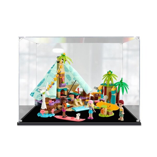 Acrylic Display Case for LEGO 41700 Friends Beach Glamping Figure Storage Box Dust Proof Glue Free