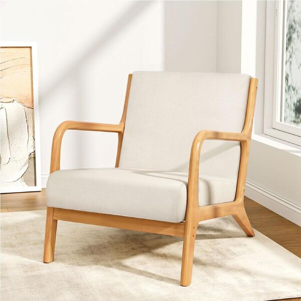 1 Seater Artiss Armchair Beige Olive