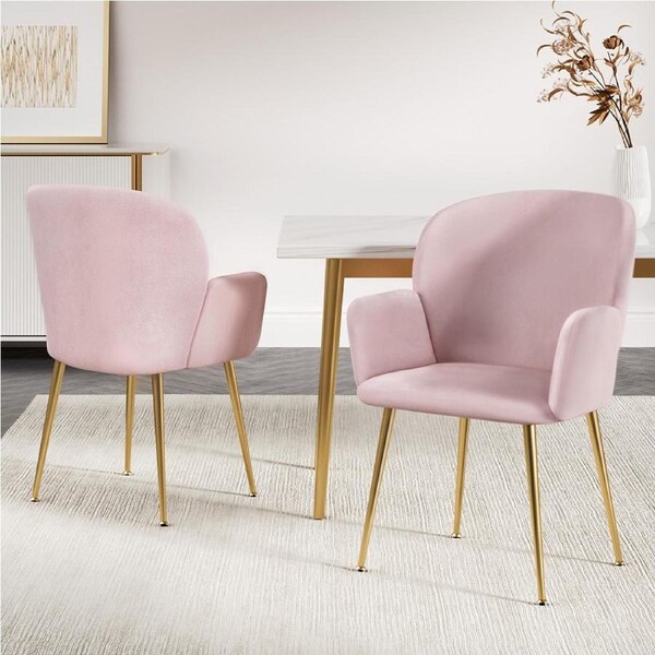 1 Set of 2 Artiss Dining Chairs Pink