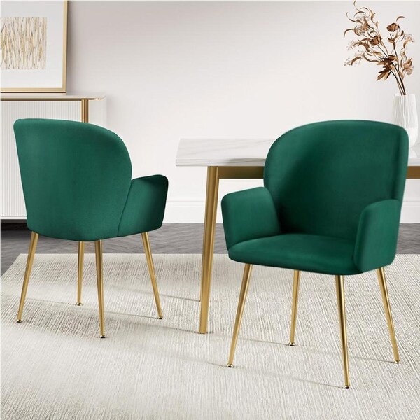 1 Set of 2 Artiss Dining Chairs Green
