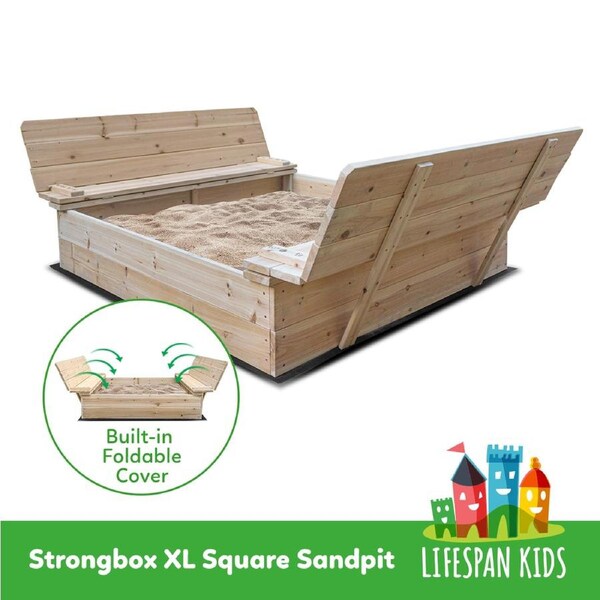 Lifespan Kids Strongbox XL Square Sandpit