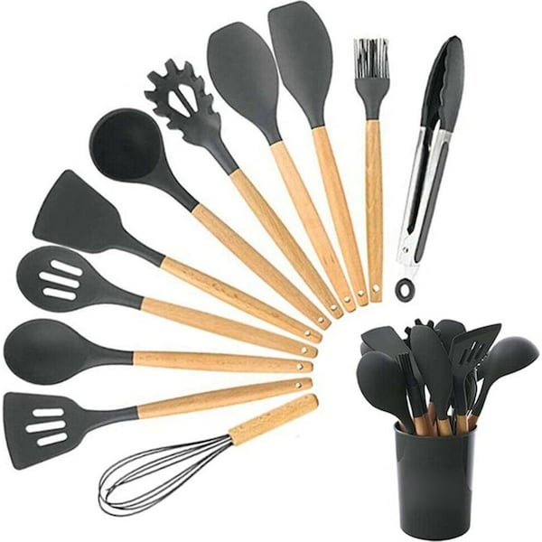 Home Cooking Wooden Kitche Utensils - 12pcs