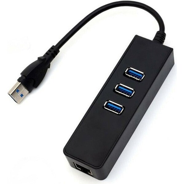 Computer Ethernet 100MBPS Adapter USB Hub Cable - 3 Port