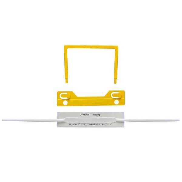 Avery 44009Y Tubeclip Yellow Box 100 Tube Clips Filing