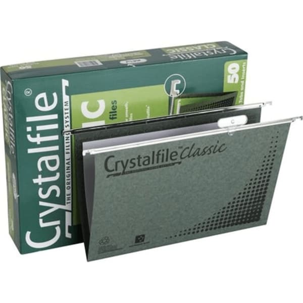 Crystalfile Suspension Files Classic Foolscap With Indicator Tabs And Inserts Box 50
