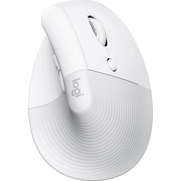 Logitech Lift Vertical Ergonomic Mouse Bluetooth/Logi Bolt Ergo Wireless Pale Grey White