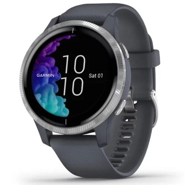 Garmin Venu Granite Blue with Silver Hardware