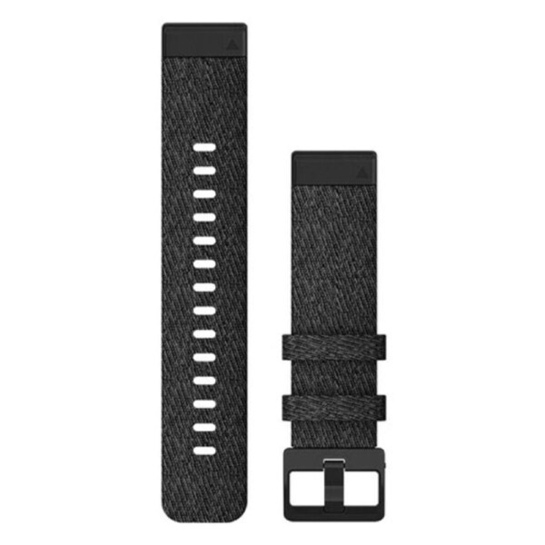 Garmin QuickFit 20 Watch Band - Heathered Black Nylon with Black Hardware