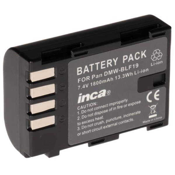 Inca 780263 Li-Ion Battery Replacement for Panasonic DMW-BLF19