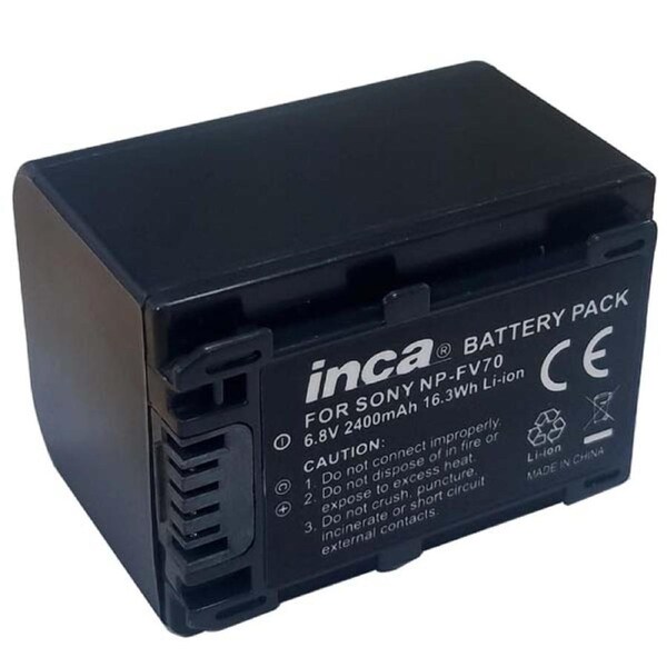 Inca 780952 Li-Ion Battery Replacement for Sony NP-FV70