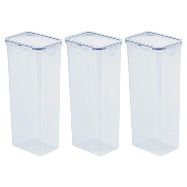 3x LocknLock Classic Stacking Food Grade Storage Container Pasta Box Tall 2L