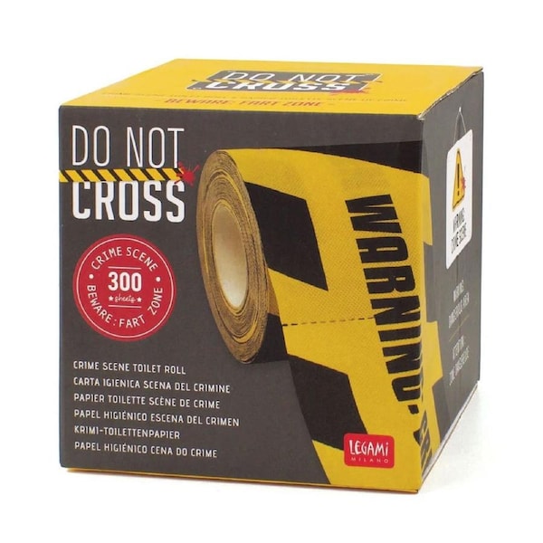 Legami Printed Do Not Cross Crime Scene Bathroom Toilet Roll/Paper Sheets 10cm