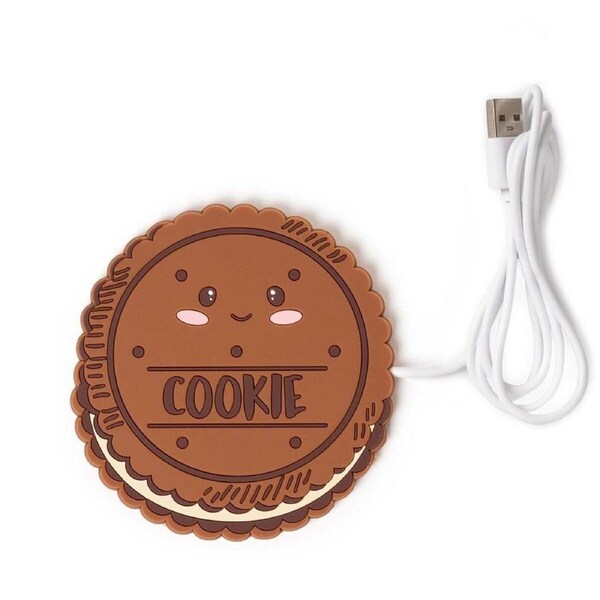 Legami 10cm Warm It Up USB Coffee Mug/Cup Drink Warmer Heating Coaster Cookie