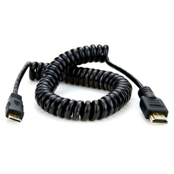 Atomos Coiled Micro-HDMI to HDMI Cable - 50 to 65cm