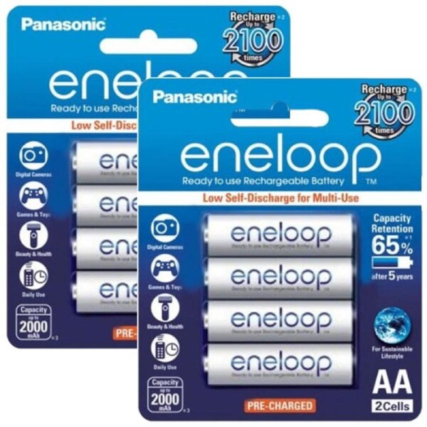 Panasonic Eneloop Rechargeable AA Batteries 8 Pack (8 PK)