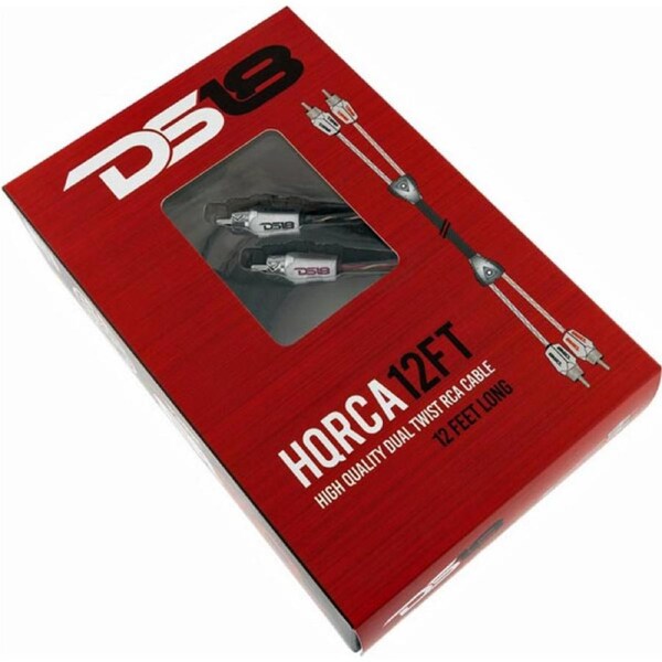 DS18 HQRCA-12FT HQ Dual Twist OFC RCA Cable (3.6M)