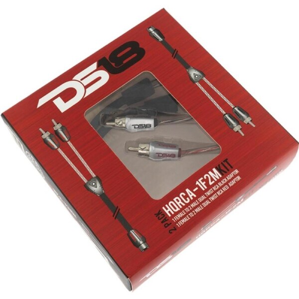 DS18 HQ 1 Female to 2 Male Dual Twist RCA Kit