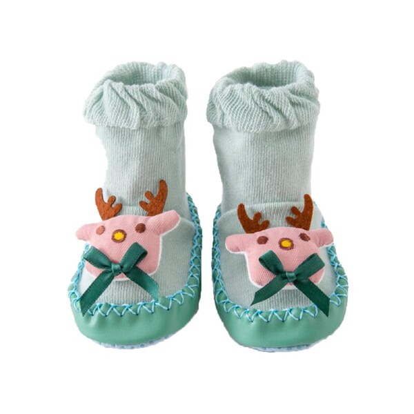 Baby Toddler Anti Slip Shoes Socks M- 13cm / Green- Deer