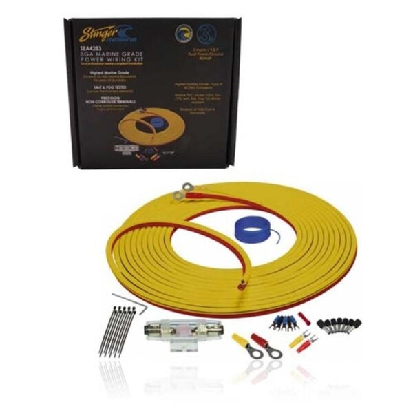 Stinger PowerSports Marine 8GA Amplifier Kit (7m)