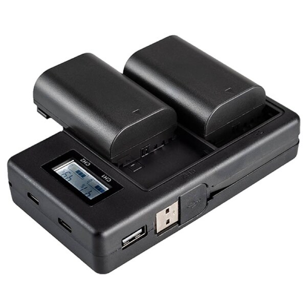 Inca SETCD-SD005 2-Slots USB Charger & Battery Kit for Canon-LP-E6
