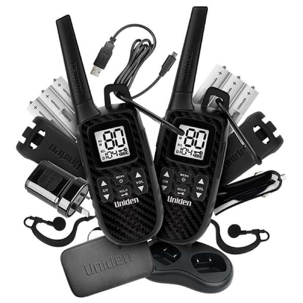 Uniden UH620-2DLX 2 Watt UHF Handheld Adventure 2-Way Radio - Deluxe Pack