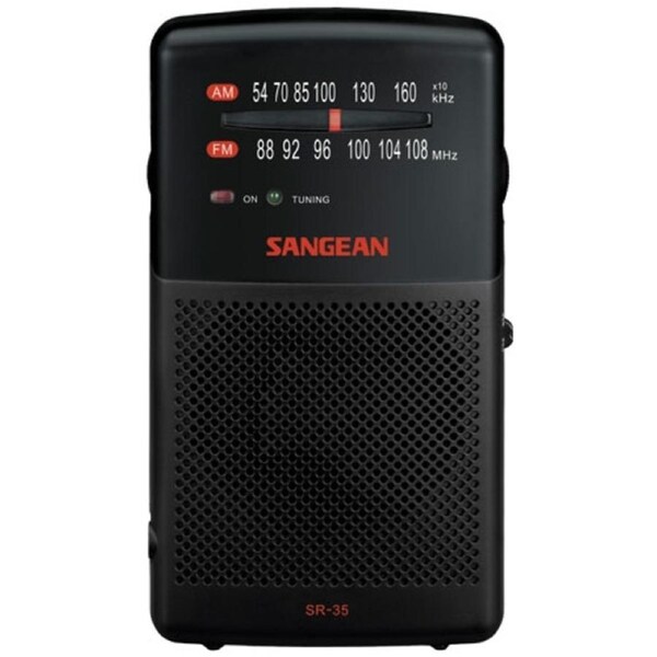 Sangean SR-35 AM/FM Analog Pocket Radio - Black (REFURB)