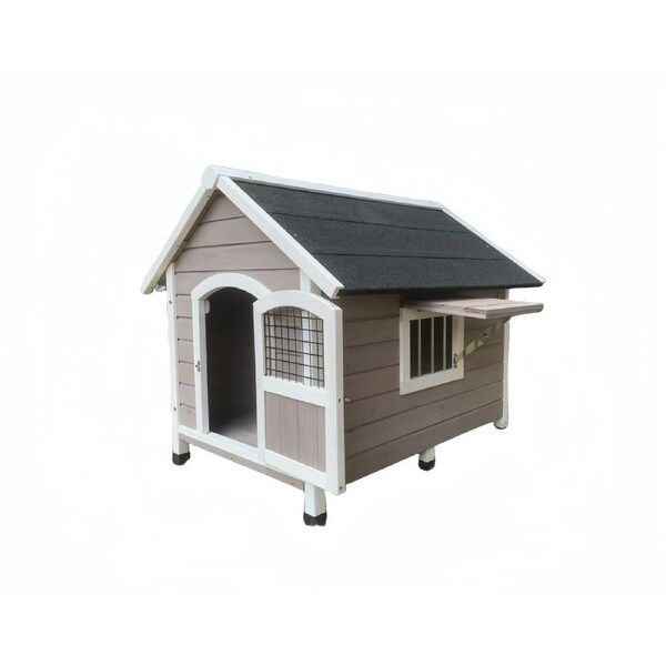 YES4PETS L Timber Pet Dog Kennel House Puppy Wooden Timber Cabin