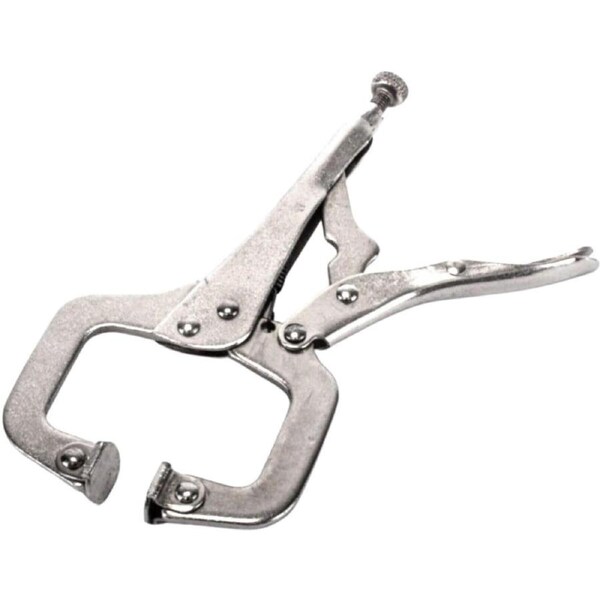 Ozoffer Handy Hardware??2PK C Clamp Locking Pliers Strong Grip Swivel Pads 150mm