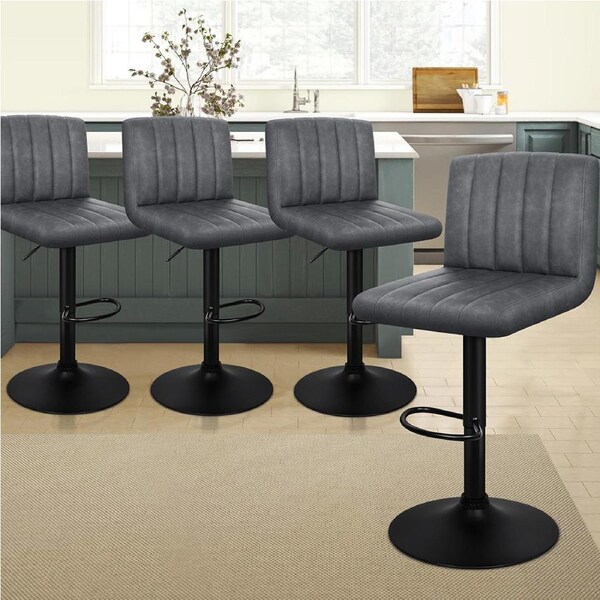 4x ALFORDSON Bar Stools Swivel Chair Grey