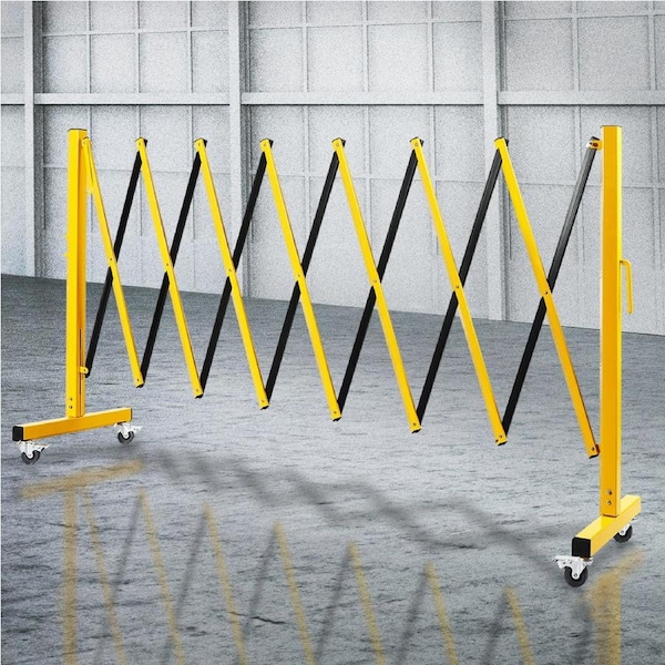 Traderight Extendable Garden Gate Mobile Security Retractable Fence Metal Barrier Pet 11ft