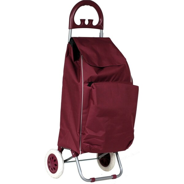 Tosca 70L/58cm Shopping Cart Trolley Bag Grocery/Market Storage w/ Wheels Plum