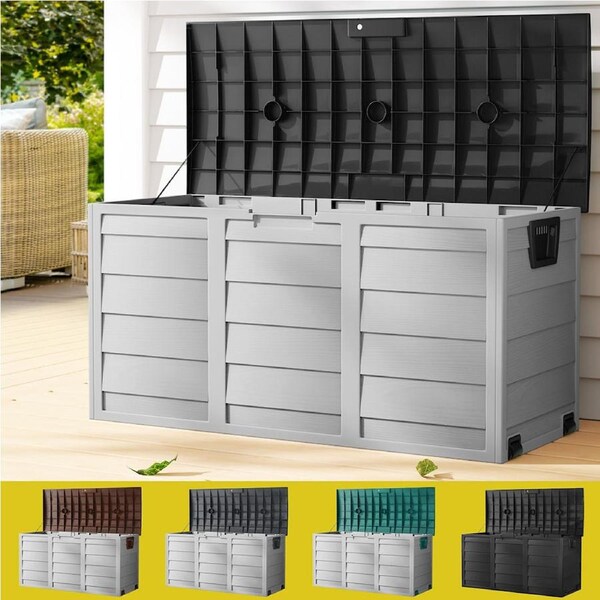 Gardeon Outdoor Storage Lockable Box Weatherproof Garden Deck Toy Tool Organiser Green