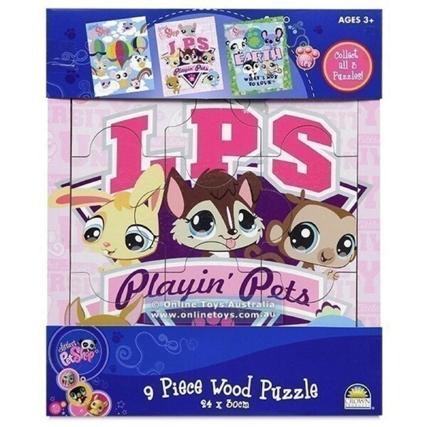 Littlest Pet Shop - 9 Piece Wooden Puzzle - Playin Pets