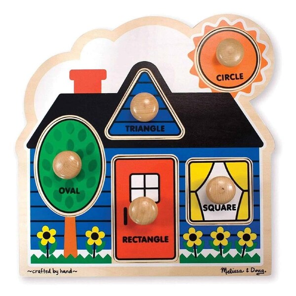 Melissa and Doug - First Shapes Jumbo 5 Piece Wooden Puzzle