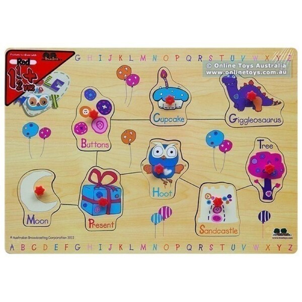 Giggle and Hoot - 8 Piece Peg Puzzle - ABC